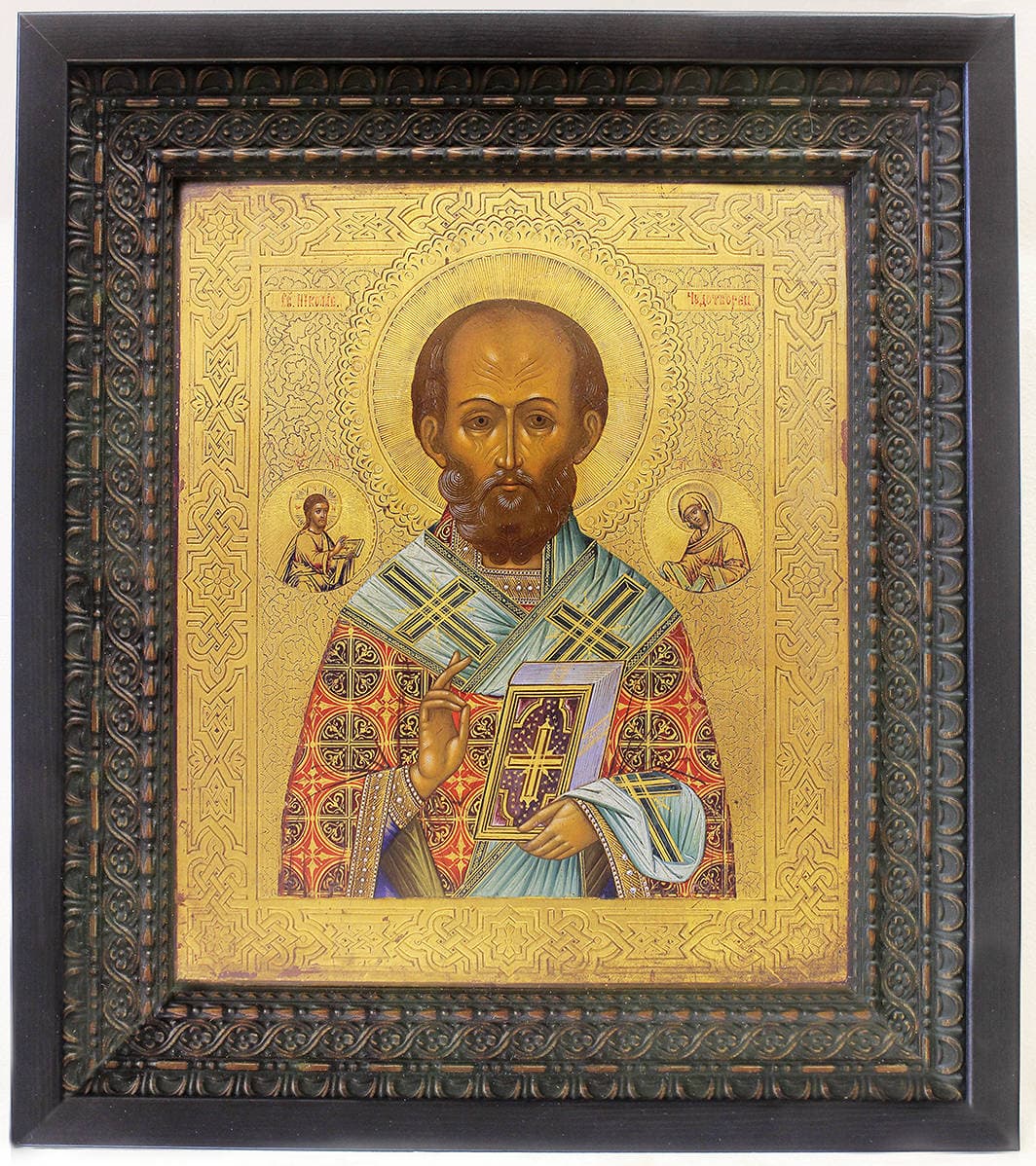 Старинная икона “Святой Николай Чудотворец”