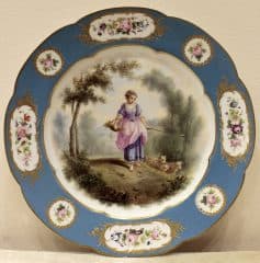 декоративная тарелка "юная пастушка"