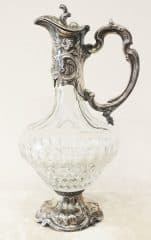 серебряный кувшин для вина с растительным декором