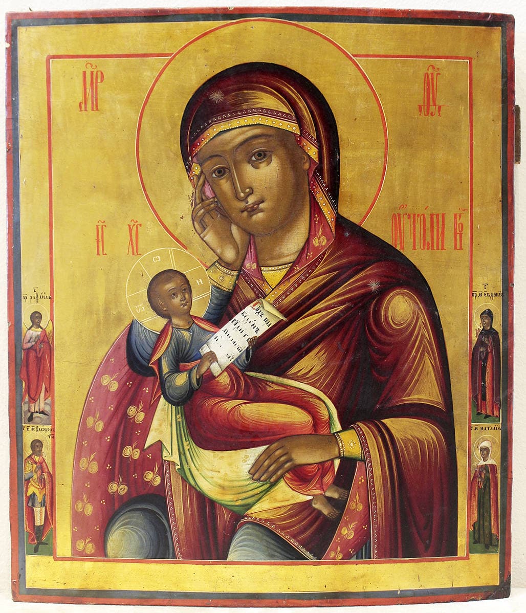 Старинная икона Божьей Матери “Утоли мои болезни”