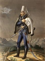 Гусар Слободского полка, с 1756 до 1761 года. Серия "Историческое описание одежды и вооружения российских войск"