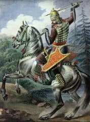 Русское вооружение с XIV до второй половины XVII столетия. Ратник Бахтерце и в шеломе