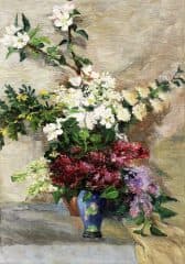 Яблоня и сирень