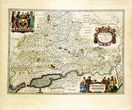 Старинная карта Московского княжества (из "Нового атласа карт" Исаака Масса)
