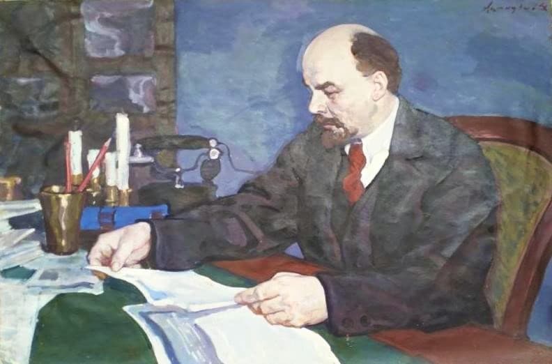 Ленин за чтением