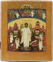 Старинная икона "Святой Ангел Хранитель"