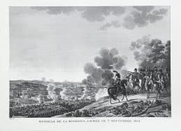Сражение под Москвой 7 сентября 1812 года (Император Наполеон I при Бородино) из альбома "Военные кампании Франции времён Консульства и Империи
