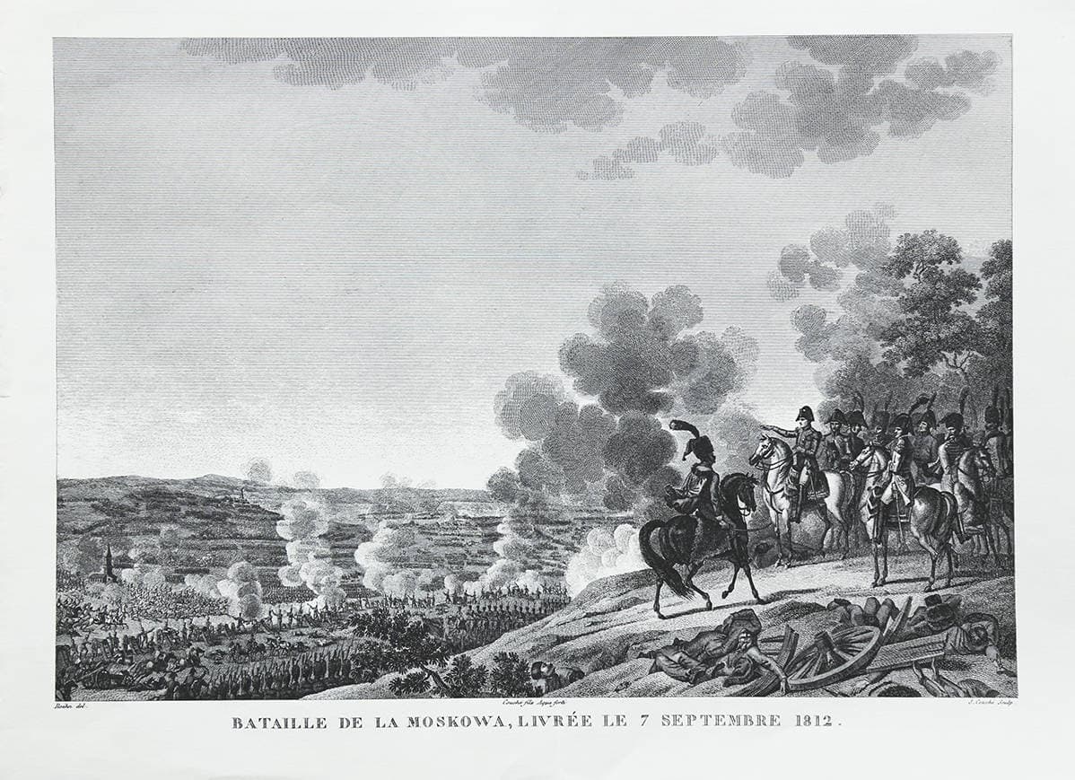 Сражение под Москвой 7 сентября 1812 года (Император Наполеон I при Бородино) из альбома “Военные кампании Франции времён Консульства и Империи