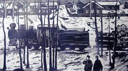 Утро лесного поселка