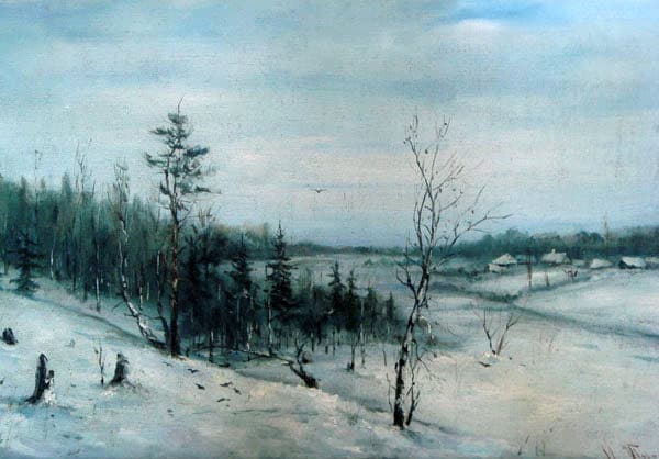 Зимний пейзаж. Пасмурный день