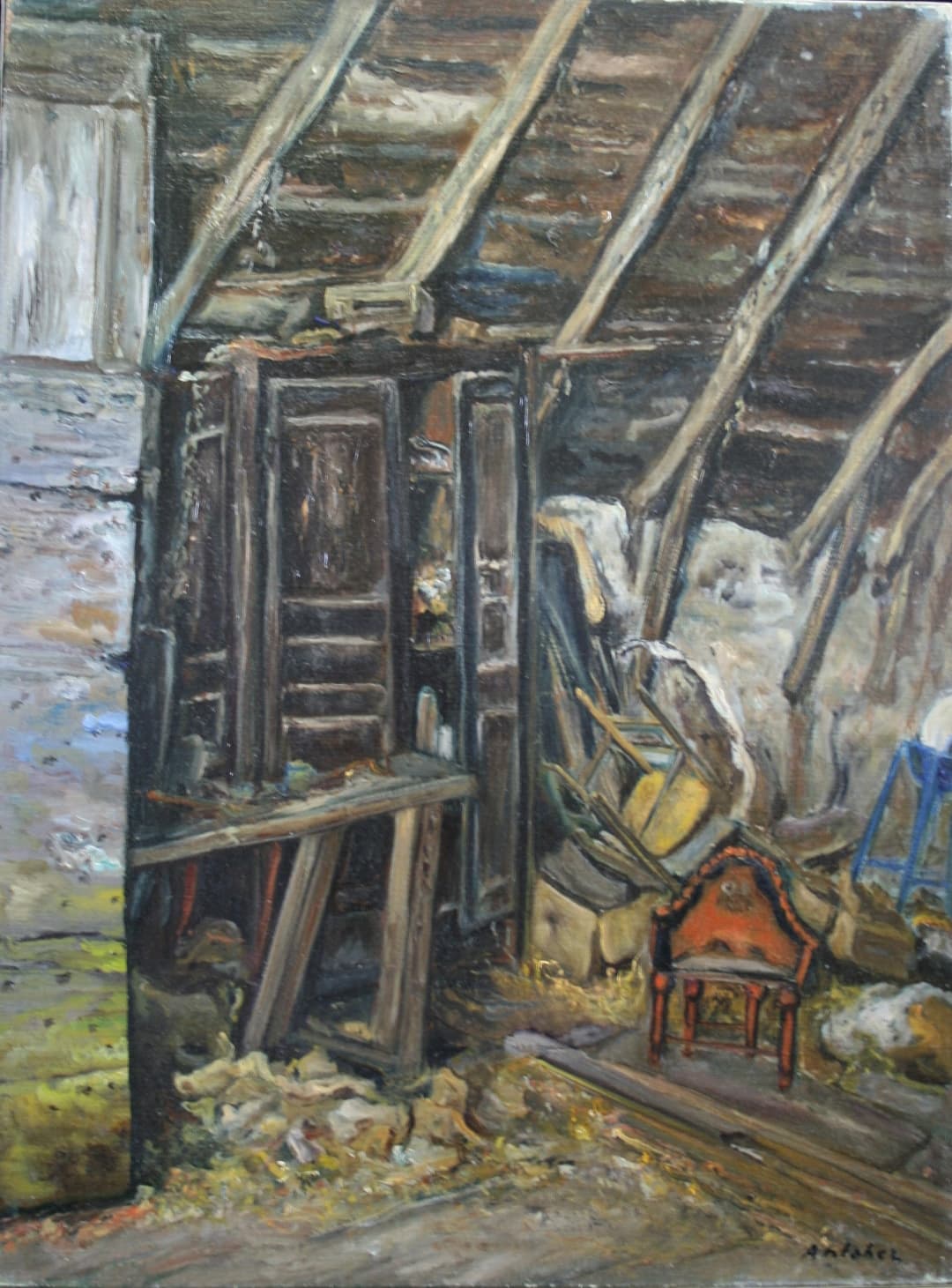 Амбар.Сцена в интерьере