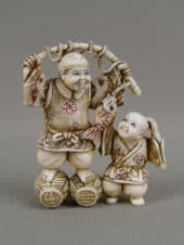 Нэцке «Эбису с мальчиком»