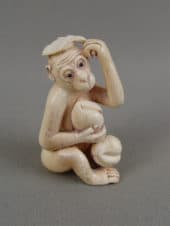 Окимоно "Обезьяна с персиками долголетия"