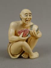 Нэцке «Японец с дыней»