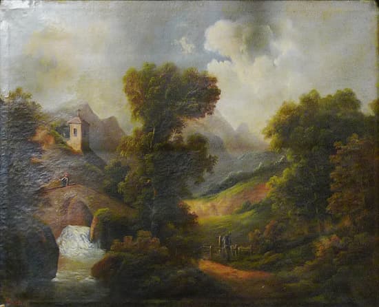 Пейзаж с мостом