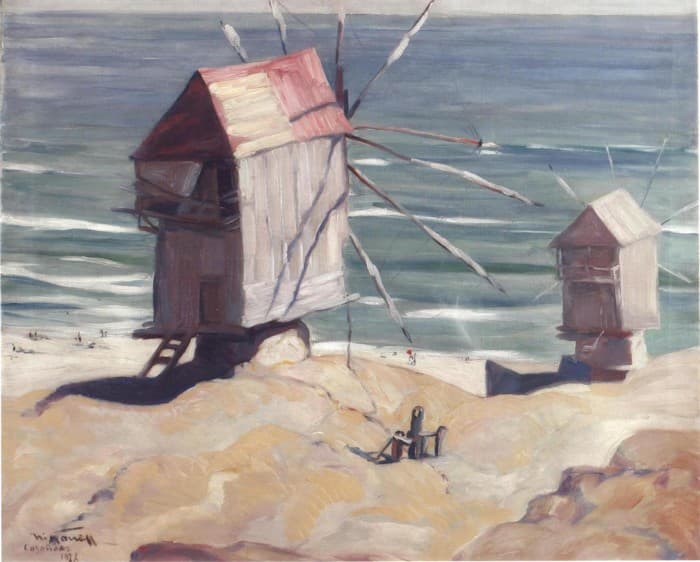 Мельницы на берегу моря