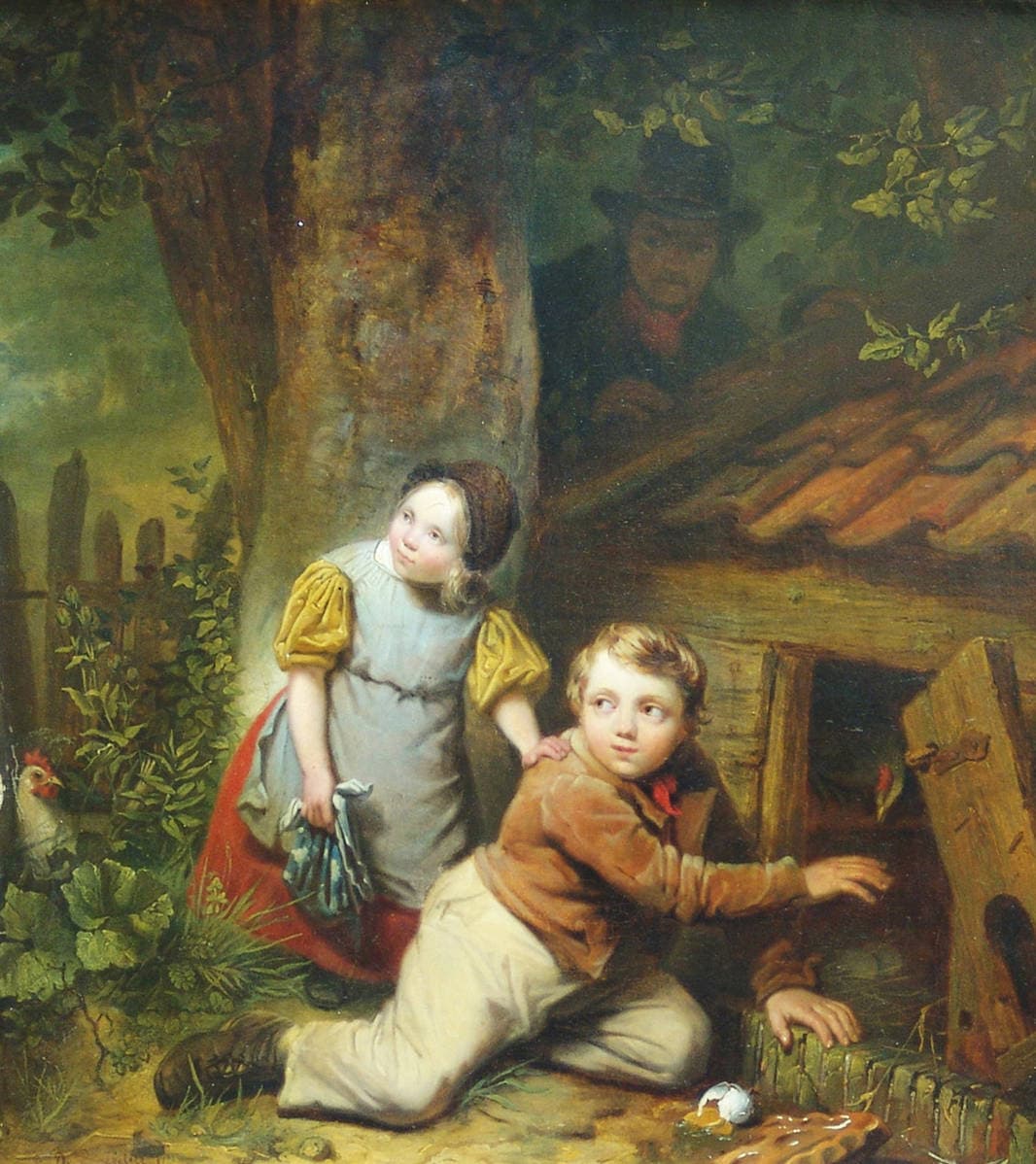 Дети у курятника