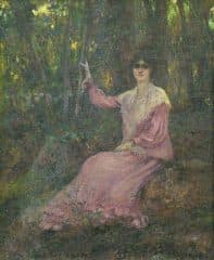 Портрет девушки в лесу