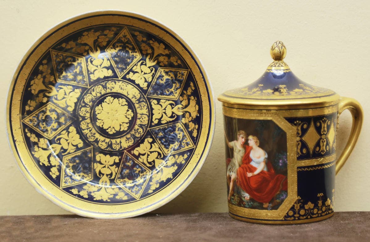 чайная пара с крышкой