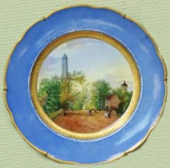 Тарелка декоративная с изображением городского пейзажа