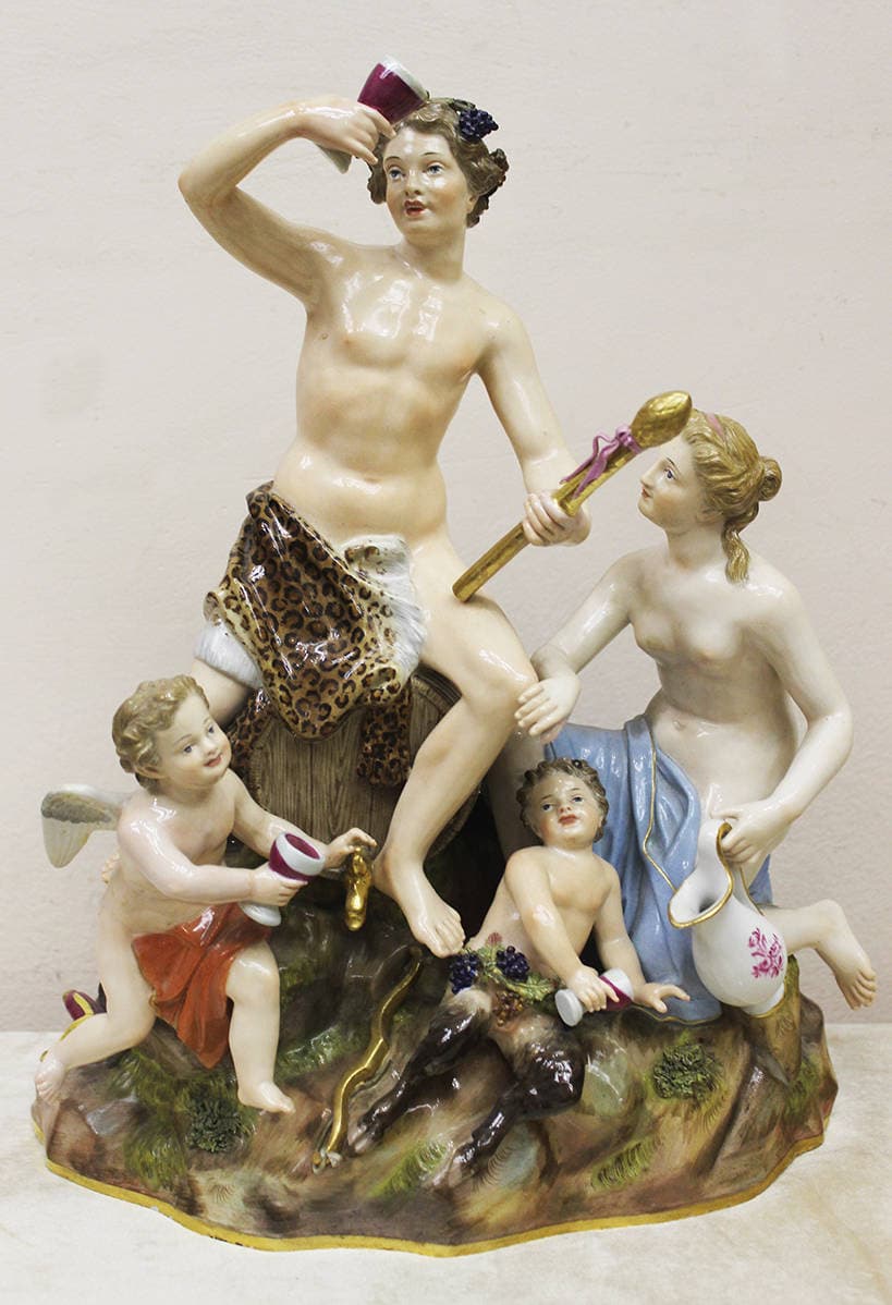 Статуэтка “Вакх (Бахус) с амуром, сатиром и вакханкой”