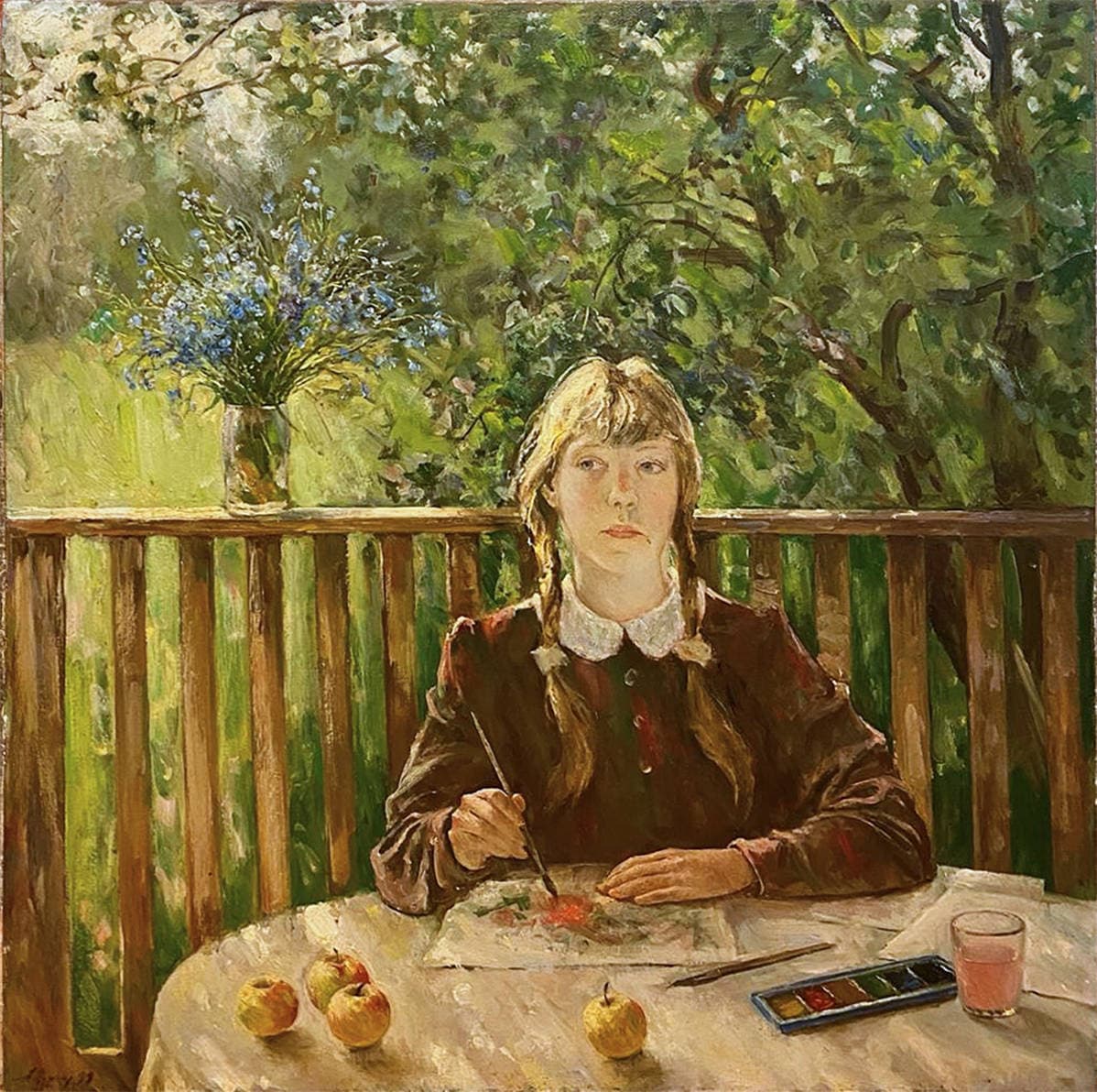 Рисующая девочка