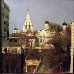 Вид на монастырь близ Таганки в Москве