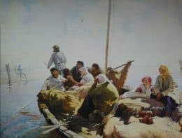 На баркасе