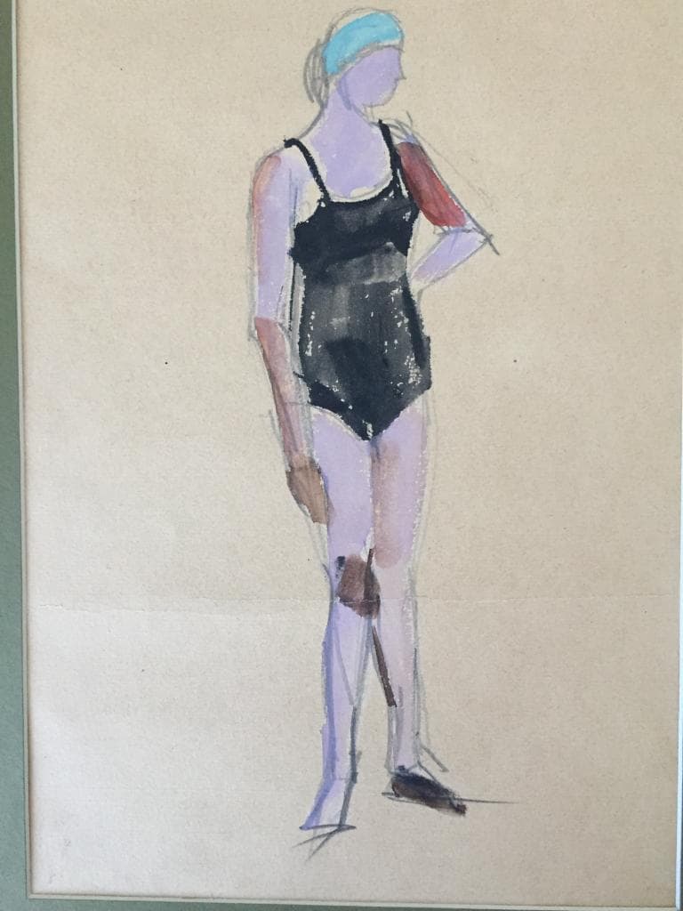 Купальщица в голубой косынке