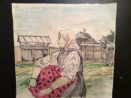 Иллюстрация (двойной разворот) к роману М. Горького «Дело Артамоновых»