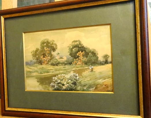 Пейзаж с церковью