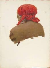 Женщина в красном платке