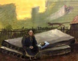 Старуха, продающая часы