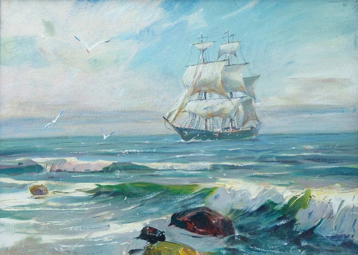 Корабль в море