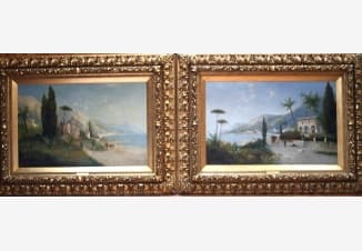 Виллы на Лазурном берегу (пара картин)