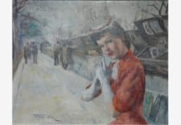 Жанетт у книжных киосков в Париже