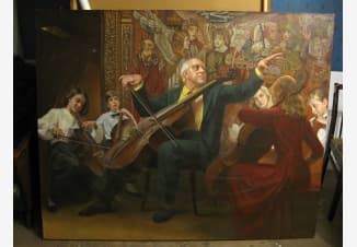 Портрет М. Л. Ростроповича