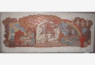 Эскиз в красных тонах на тему природы