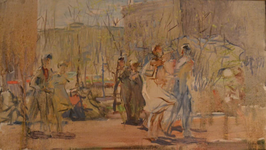 Эскиз диплома картина “В Москве”