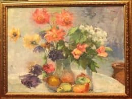 Натюрморт с цветами и фруктами