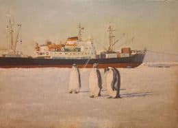 " У припая". Судно Капитан Кондратьев. Антарктида.