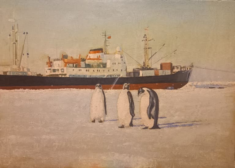 « У припая». Судно Капитан Кондратьев. Антарктида.