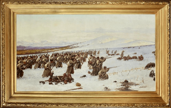 Наступление 155-го Кубинского пехотного полка на турецкие позиции у перевала Бардус 25 декабря 1914 года