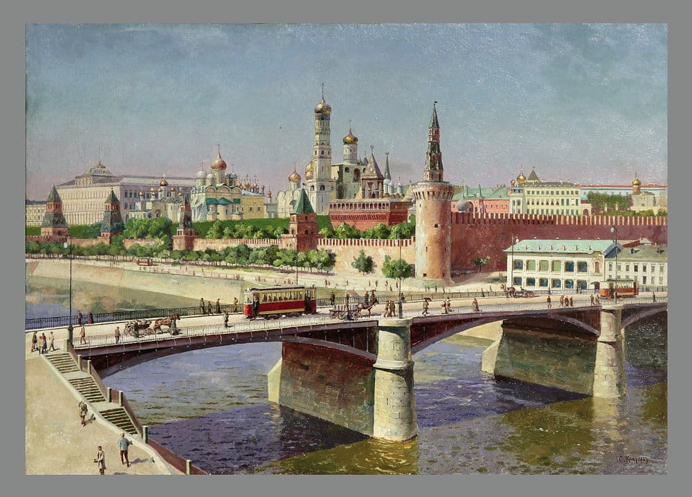 Вид на Московский Кремль и Москворецкий мост