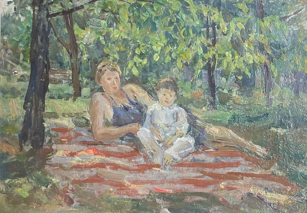 Этюд. Под деревьями