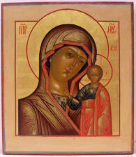 Антикварная икона «Богоматерь Казанская»
