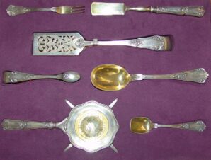 Чайно-десертный набор из серебра 7 предметов
