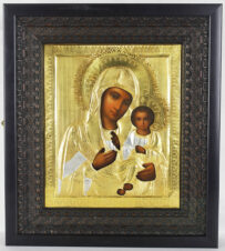 Старинная икона «Иверская Пресвятая Богородица»