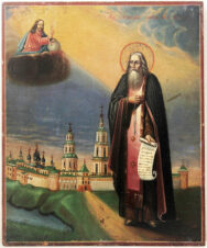 Антикварная икона «Преподобный Макарий Калязинский»