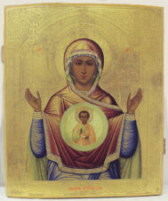 Старинная икона Божьей Матери «Знамение»